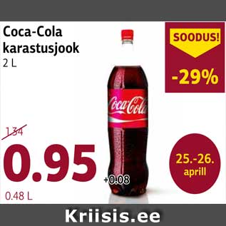 Allahindlus - Coca-Cola karastusjook 2 L