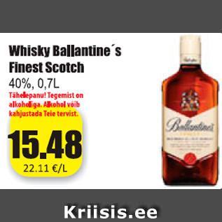 Allahindlus - Whisky Ballantine