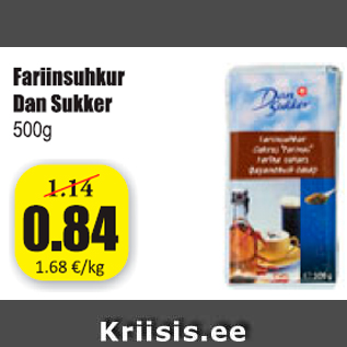 Allahindlus - Fariinsuhkur Dan Sukker 500 g