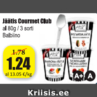 Allahindlus - Jäätis Courmet Club