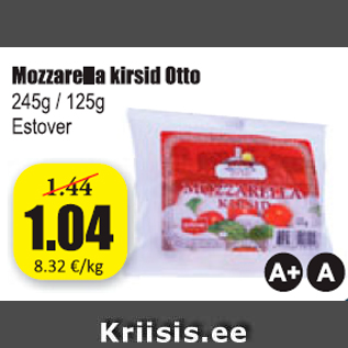 Allahindlus - Mozzarella kirsid Otto