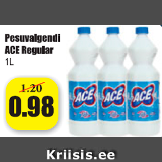 Allahindlus - Pesuvalgendi ACE Regular 1 l