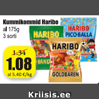 Allahindlus - Kummikommid Haribo