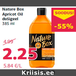 Allahindlus - Nature Box Apricot Oil dušigeel 385 ml