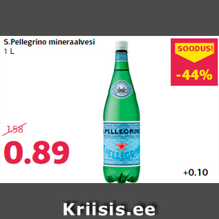 Allahindlus - S.Pellegrino mineraalvesi 1 L