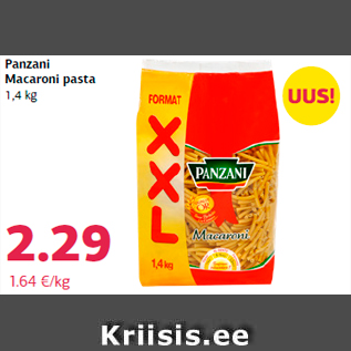 Allahindlus - Panzani Macaroni pasta 1,4 kg