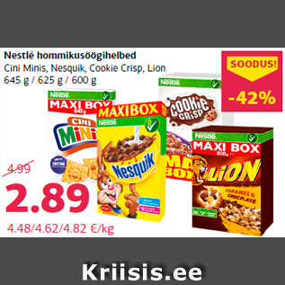 Allahindlus - Nestlé hommikusöögihelbed