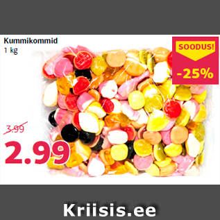 Allahindlus - Kummikommid 1 kg