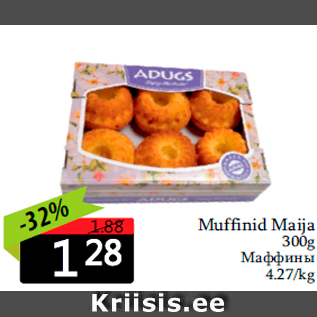 Allahindlus - Muffinid Maija 300g