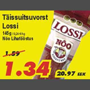 Allahindlus - Täissuitsuvorst Lossi