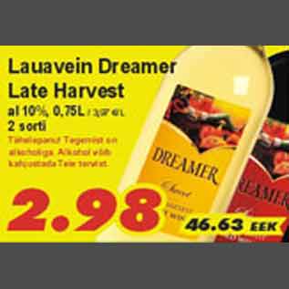 Allahindlus - Lauavein Dreamer Late Harvest