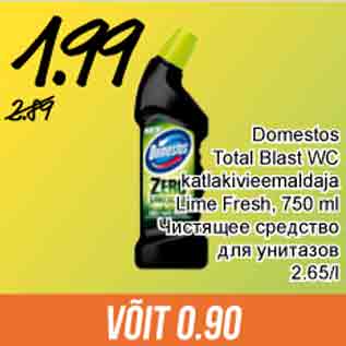 Allahindlus - Domestos Total Blast WC katlakivieemaldaja Lime Fresh, 750 ml