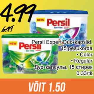 Allahindlus - Persil Expert Duo-kapslid, 15 pesukorda • Color • Regular