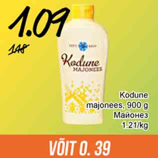 Allahindlus - Kodune majonees, 900 g