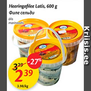 Allahindlus - Heeringafilee Latis, 600 g