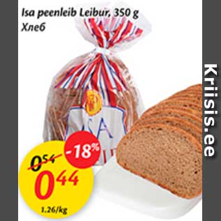 Allahindlus - Isa peenleib Leibur, 350 g