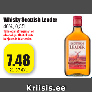 Allahindlus - Whisky Scottish Leader