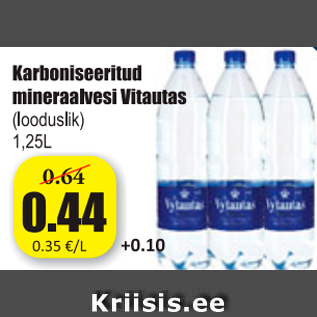 Allahindlus - Karboniseeritud mineraalvesi Vitautas