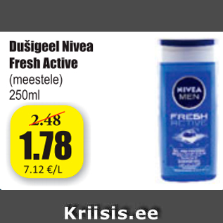 Allahindlus - Dušigeel Nivea Fresh Active