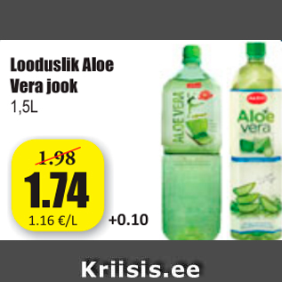 Allahindlus - Looduslik Aloe Vera jook 1,5 L