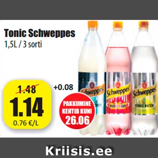 Allahindlus - Tonic Schweppes