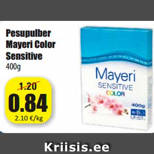 Allahindlus - Pesupulber Mayeri Color Sensitive 400g