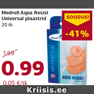 Allahindlus - Medrull Aqua Resist Universal plaastrid 20 tk