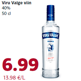 Allahindlus - Viru Valge viin 40% 50 cl