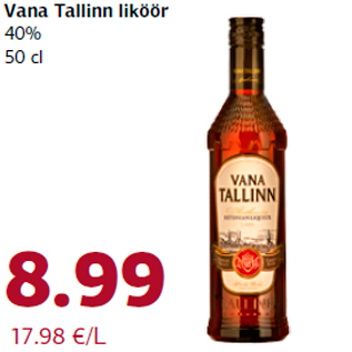 Allahindlus - Vana Tallinn liköör 40% 50 cl