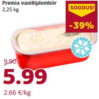 Allahindlus - Premia vanilliplombiir 2,25 kg