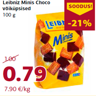 Allahindlus - Leibniz Minis Choco võiküpsised 100 g