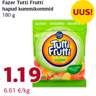 Allahindlus - Fazer Tutti Frutti hapud kummikommid 180 g