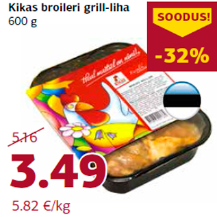 Allahindlus - Kikas broileri grill-liha 600 g