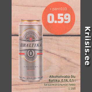 Allahindlus - Alkoholivaba õlu Baltika