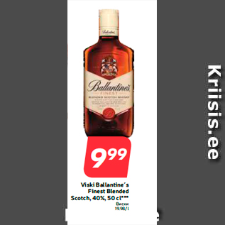 Allahindlus - Viski Ballantine´s Finest Blended Scotch, 40%, 50 cl***