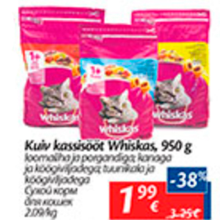 Allahindlus - Kuiv kassisoot Whiskas, 950 g