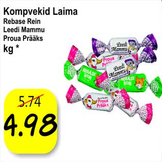 Allahindlus - Kompvekid Laima Rebase Rein, Leedi Mammu, Proua Prääks kg