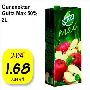 Allahindlus - Õunanektar Gutta Max 50% 2l