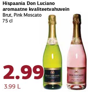 Allahindlus - Hispaania Don Luciano aromaatne kvaliteetvahuvein Brut, Pink Moscato