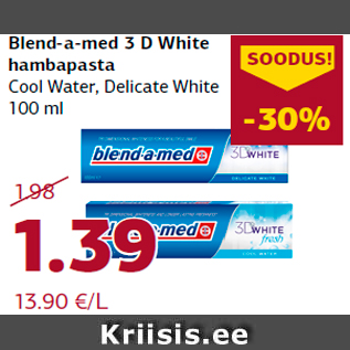 Allahindlus - Blend-a-med 3 D White hambapasta