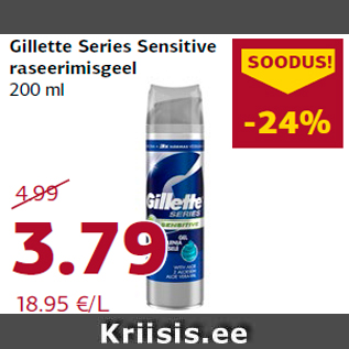 Allahindlus - Gillette Series Sensitive raseerimisgeel 200 ml