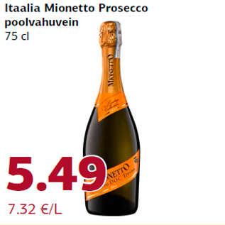 Allahindlus - Itaalia Mionetto Prosecco poolvahuvein 75 cl