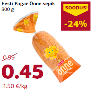 Allahindlus - Eesti Pagar Õnne sepik 300 g