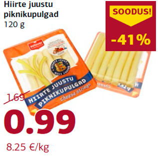 Allahindlus - Hiirte juustu piknikupulgad 120 g