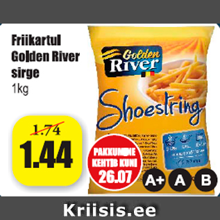 Allahindlus - Friikartul Golden River sirge 1 kg