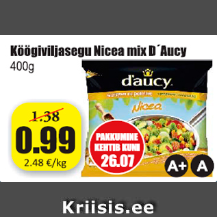 Allahindlus - Köögiviljasegu Nicea mix D´Aucy 400 g