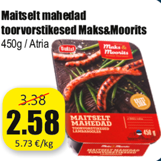 Allahindlus - Maitselt mahedad toorvorstikesed Maks&Moorits