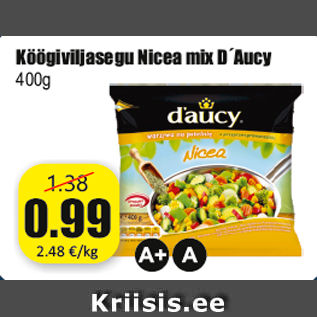 Allahindlus - Köögiviljasegu Nicea mix D´Aucy 400g