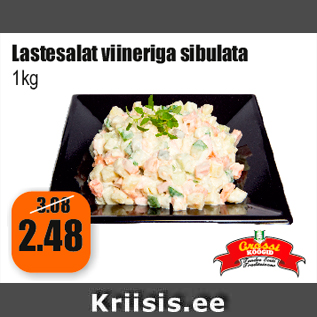 Allahindlus - Lastesalat viineriga sibulata 1kg