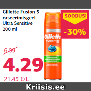 Allahindlus - Gillette Fusion 5 raseerimisgeel